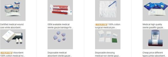 Gauze swab Lap sponge Gauze bandage Sterile paraffin gauze Gauze roll Gauze ball Tampon gauze Triangle bandage Selvage g