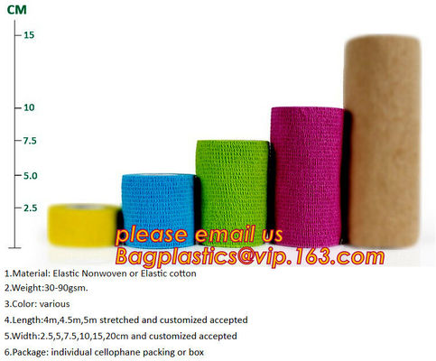 Medical customized color pop bandage china cheap cohesive flexible bandage, Medical bandage, pain relief elastic bandage