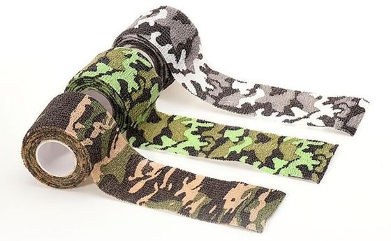 2"x5yards self-adhesive camo colored elastic cohesive bandage, breathable waterproof camouflage home care products kines