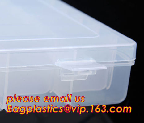 Plastic Storage Box for Screws Accessory, Multifunctional Transparent Storage Kit Plastic Container Box with 8 Compartme