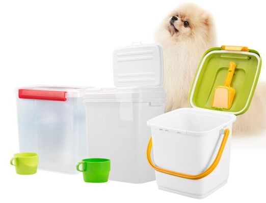 Food grade square Plastic Bucket 20 liter with lid, dog food plastic container, PP/PE Plastic dogs-food Bucket Pail Easi
