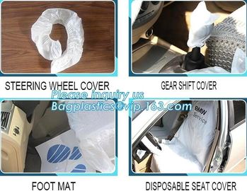 durable full set disposable car seat cover/plastic steering wheel cover, Auto Consumable Paint masking film Disposable c