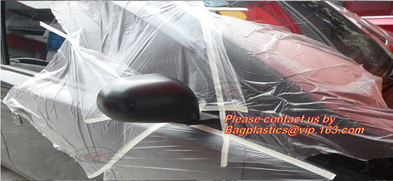 HDPE taped paint masker film, masking plastic film with tape, masking plastic film with tape in dispenser, Washi tapeS