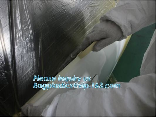 High quality transparent hdpe protective plastic auto paint film, Paintable Masking film for car mask,moverspray auto pa