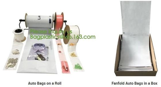 clear LLDPE easy tearing line pre-opened in roll bag,Factory custom LLDPE plastic autobag Preopened polybag on a Roll