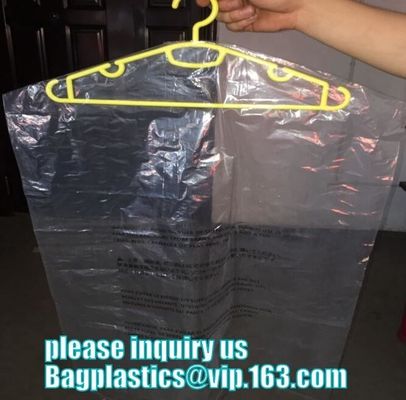 Clothing Packing 60cm width Dustproof Plastic Dry Cleaning Laundry Bag,Custom Poly Dry Cleaning Bags For Garment Plastic