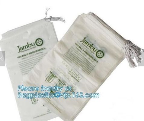 Biodegradable Size 12x16 inch cotton drawstring poly plastic hotel laundry bag,draw string pe bag logo printed poly pouc