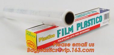 china pe film manufacturer cling film for food wrap, china manufacture household use pe cling wrap with slide cutter