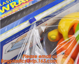 Newly design household food grade excellent quality factory price cling film, pe food plastic wrap