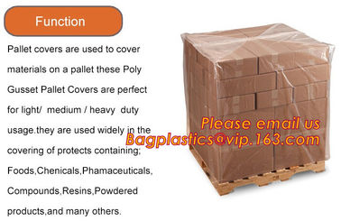 Plastic reusable thermal pallet cover, Heavy Duty Waterproof Pallet Cover Tarp, LLDPE Elastic Pallet Packaging Bag Cover