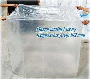 LDPE Bin lliners Gaylord Liners Pallet Top Covers, 4 Mil Clear Pallet Covers, Customized plastic reusable pallet covers