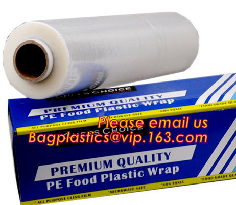 Plastic PVC Stretch Cling Film for Food Wrap, Good price pvc heat resistant static cling film for food wrap, bagease pac