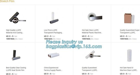 LLDPE Shrink Wrap Stretch Film Plastic Wrap - Industrial Strength Hand Stretch Wrap, Mini Stretch Wrap Film with Handle