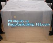 sealable square bottom pallet shrink wrap plastic cover for bags, jumbo black lightproof and waterproof plastic pallet c