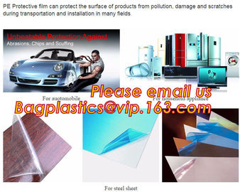 PE/Polyethylene protection film surface protecting film, transparent PE film coated with acrylic adhesive