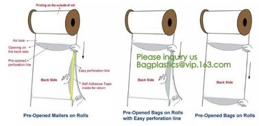 100%Biodegradable Auto Pre Opened Auto Poly Bags On Rolls For Autobag Machines, Perforated Auto Bags Degradable Pre-Open