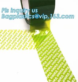 Supply tamper proof plastic open void tape for seal courier bag envelopes with CE&ISO Air Mouse TV Box PCs OS bagplastic