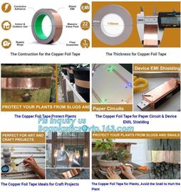 Adhesive Backed Copper Foil Tape Electrically Conductive for glass/EMIElectrically Conductive Copper Foil Tape bagease