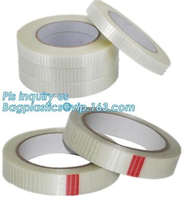 Filament/Fiberglass Tape,Mono line Filament Tapes,Promotional Filament Fiberglass Self-adhesive Tape bagease bagplastics