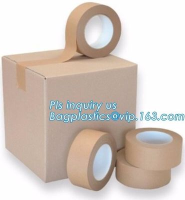 Water-activated Reinforce Kraft Gummed Paper Tape for Sealing & Strapping,Self adhesive kraft paper gummed tape bagease