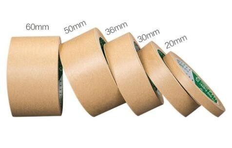 Kraft Paper Gummed Tape Kraft Paper For Heavy Packing,150um x 30mm x 150M Brown kraft paper strip tape with PE coated