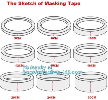 Car painting spray multi colored rice paper masking tape,Painters tape 2inch blue crepe paper multi use Automotive wall