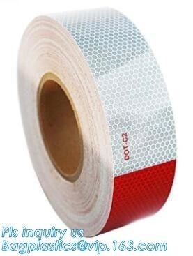 3M Red&White Reflective tapes/sheeting/marks for vehicle,Aluminized avery CE mark conspicuity metalized reflective tape