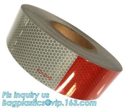 3M Red&White Reflective tapes/sheeting/marks for vehicle,Aluminized avery CE mark conspicuity metalized reflective tape