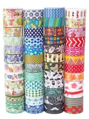 mini masking paper washi tape roll,China factory custom 100 rolls Halloween Christmas festival design washi paper tape