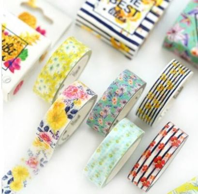 mini masking paper washi tape roll,China factory custom 100 rolls Halloween Christmas festival design washi paper tape