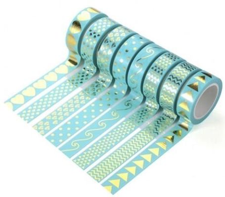 High Quality Printable Customize Patterns Acrylic Decorative Waterproof Adhesive Washi Tape In small Roll BAGEASE BAGPLA