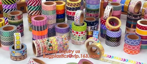 Colorful decorative masking washi paper tape custom printed DIY washi tape with logo,Supplies DIY Arts & Crafts Multi-co