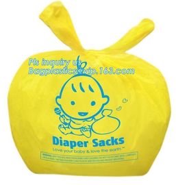 Nappy Sacks, Biodegradable Compostable Scented High Quality HDPE Plastic Baby Nappy Sacks Baby Diaper Bags with Tie Hand