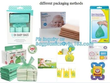 Amazon hot sale scented disposable Nappy sacks bag baby diaper bag, Eco-Friendly Scented Baby sacks tie handle disposal