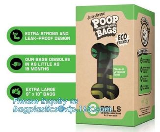 380 bags/box Leak-Proof Pet Dog Waste Bag,Dog Poop Bag, pet cleaning Biodegradable Black Dog Poop waste Bag, bagease pac