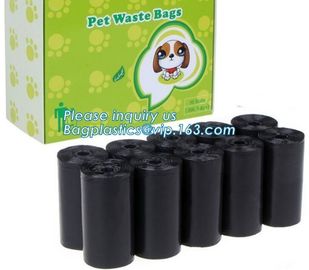 pet poop bag dog waste bag with dispenser, 20 Bags Per Roll Hot Selling Pet Cleaning Products Dog Poop Waste Bags, bagea