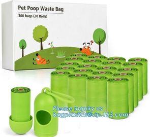 Pet Poop Bag Pet Waste Pooper Scooper Bags, Pill /Bone Shape Pet Dog Poop Bag Carrier Holder Dispenser Poop Bags Set Pet