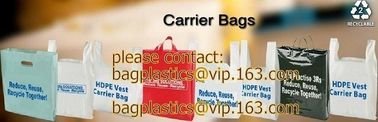 Vest Handle Sealing bags, Handle bags, Degradable T-shirt bag,biodegardable t-shirt bag