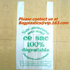 plastic garbage bag, t-shirt bag on roll, pe garbage bag, China HDPE T-shirt bags on roll