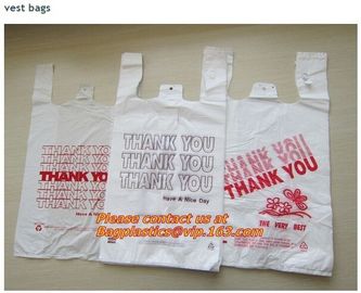 HDPE biodegradable bags, biodegadrable T-shirt bag,100%biodegradable bag EN13432