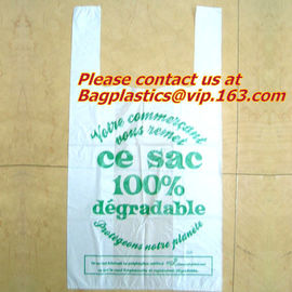 HDPE 100% virgin material transparent, t-shirt bags on roll, plastic t-shirt bags vest bag