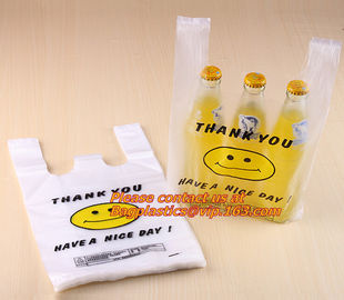 Top quality discount pet cat packaging gusset t shirt bag, poop dog bags, cat bags, waste