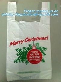 BIO Biodegradable Pre-Printed Thank You Retail Bags,Green Plastic T-shirt Shopping Bags,Compostable Biodegradeable, Extr