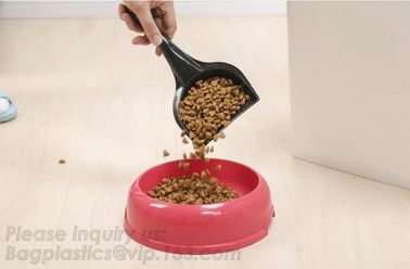 Promotion Eco-friendly Plastic Scoop Pet Dog Food Storage Container, pet food container,dog treat jar with gold bone cov