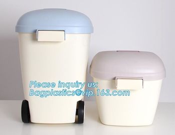 High quality plastic pet food containers for 50L, Pet Food Large Container Dog Cat Animal Storage Bin Dry Feed Seed 30L