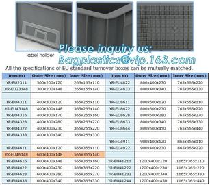 Multi-purpose Euro logistics plastic box ; Plastic turnover box, pp corrugated sheet Box plastic transport box turnover