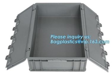 Plastic Circulation Folding Electronic Industrial Turnover Box, Stackable turnover plastic moving box for sale, foods cr