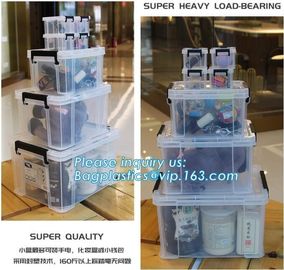 Customized Clear Household Large Storage Boxes With Lids, household large clear plastic storage box, Storage Box Clear