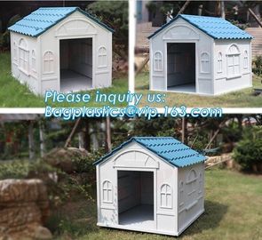 Outdoor garden cage used plastic pet house kennel for large dog, Waterproof Plastic Outdoor Dog House Dog Kennels For Do