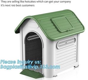 pet kennel factory direct cage outdoor plastic dog house manufacturer, Eco Friendly Outdoor Removable Rainproof Plastic